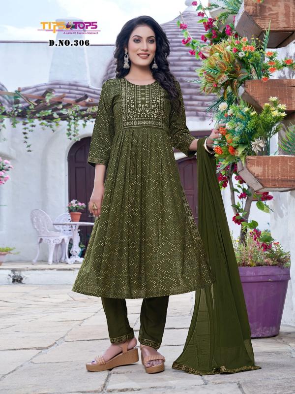 Tips And Tops Gungun Vol 3 Rayon Designer Kurti With Bottom Dupatta Collection